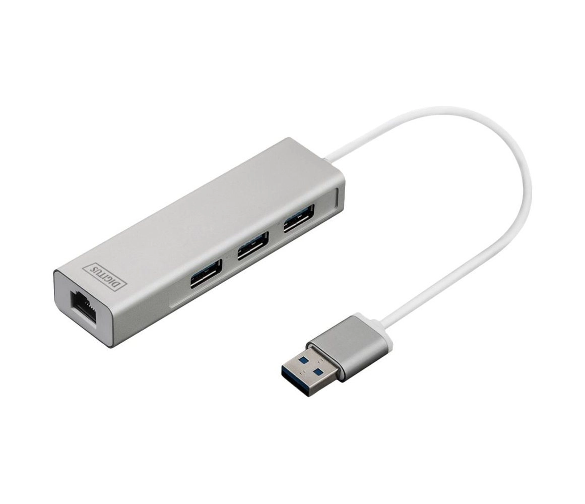 USB 3.0 3-Port Hub mit Gigabit LAN, USB-Hub