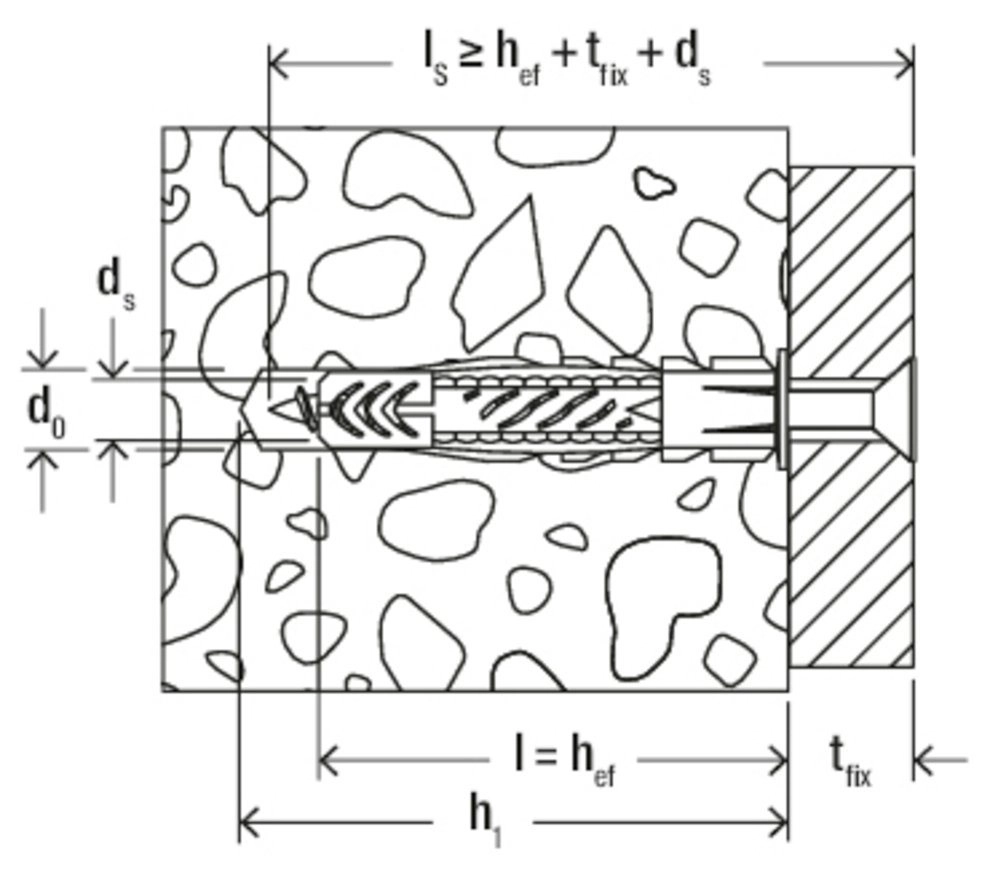 Universaldübel UX 8x50 R, Dose