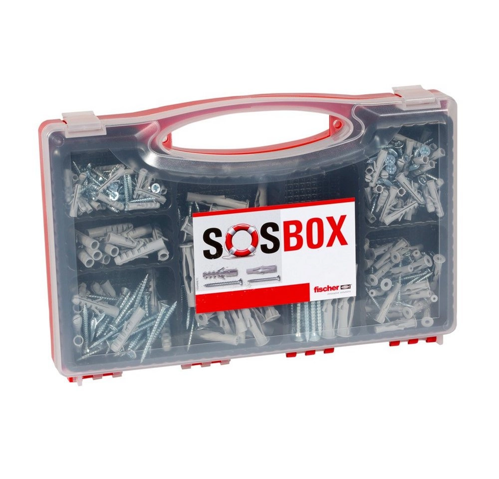 SOSBOX Dübel S + FU + Schrauben