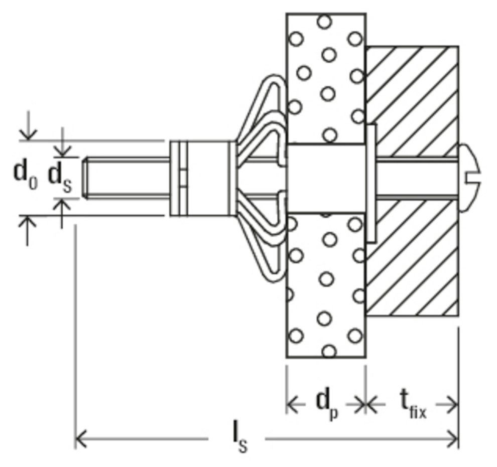 Hohlraum-Metalldübel HM 5x37 S B