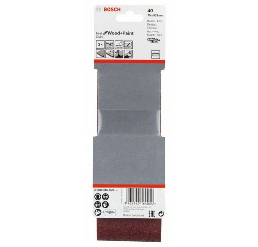 Schleifband X440 Best for Wood and Paint, 75mm, P40