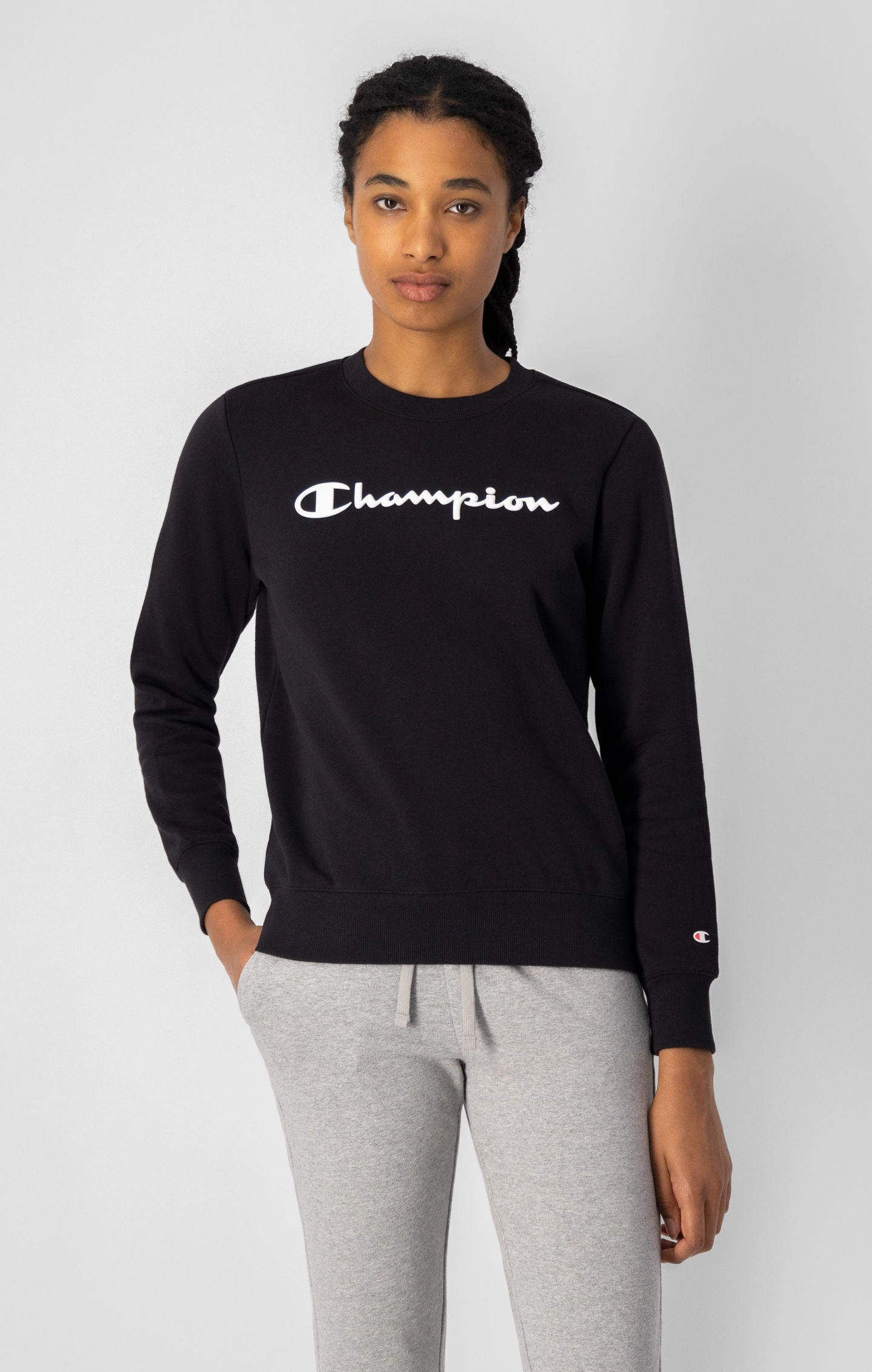 Sweatshirt aus Baumwollfleece mit Logo-Schriftzug vorne