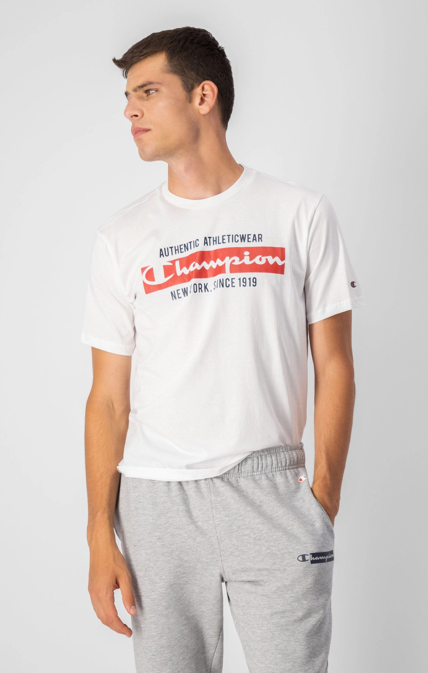 Baumwoll-T-Shirt mit eingerahmtem Logo-Schriftzug