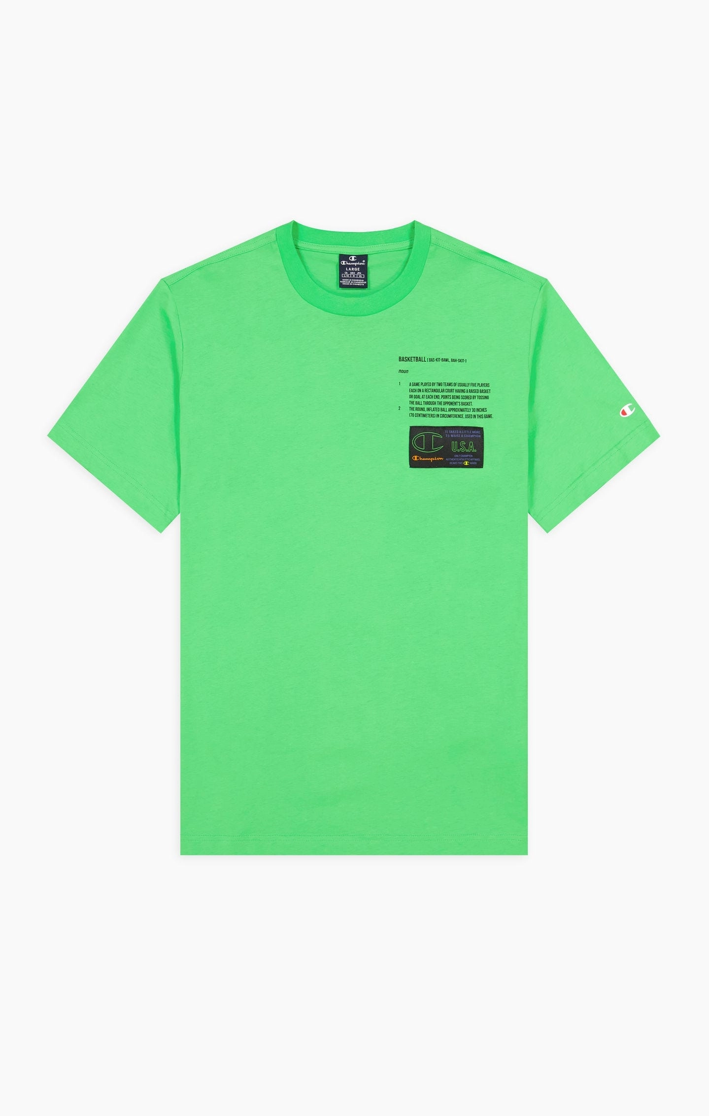 T-Shirt mit Jacquard-Etikett vorne