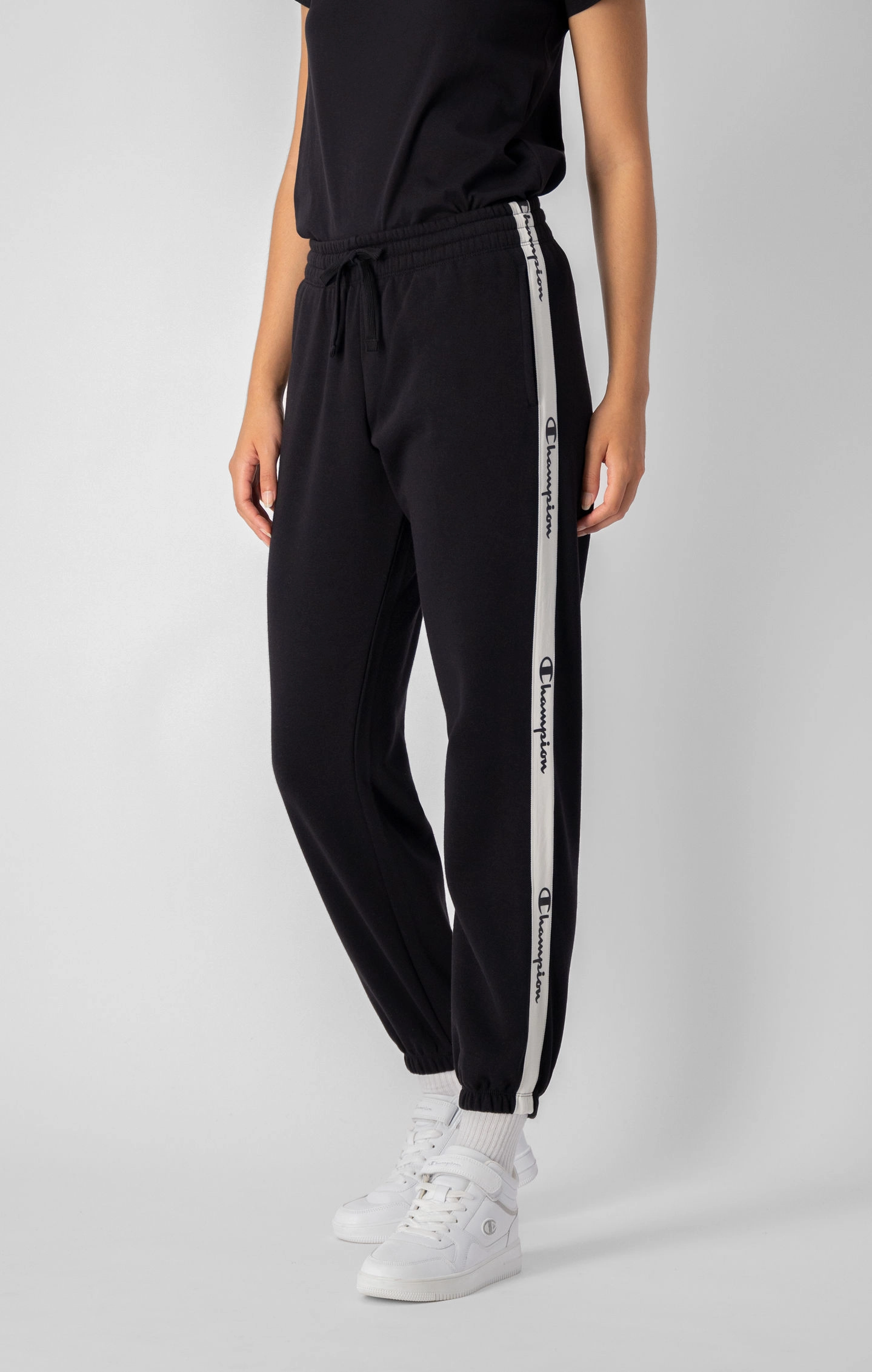 Fleece-Jogginghose mit seitlichem Logoband