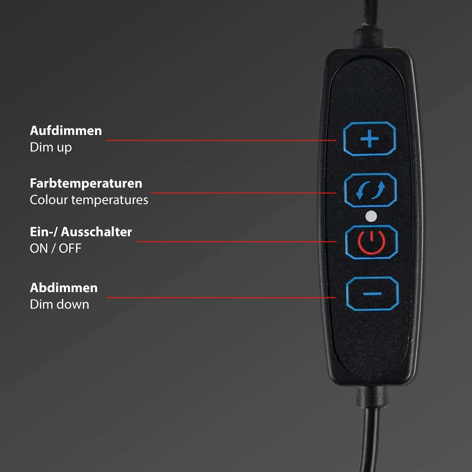 CCT Monitorleuchte, 40,5 cm, 3,5 W, 380 lm, Silber