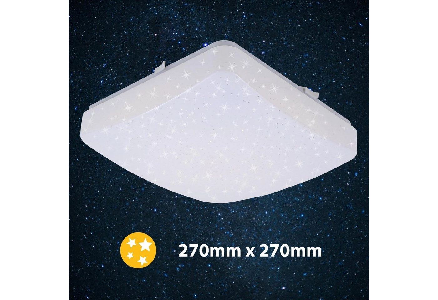 STERNENHIMMEL LED Deckenleuchte, 27 cm, 12 W, Weiß