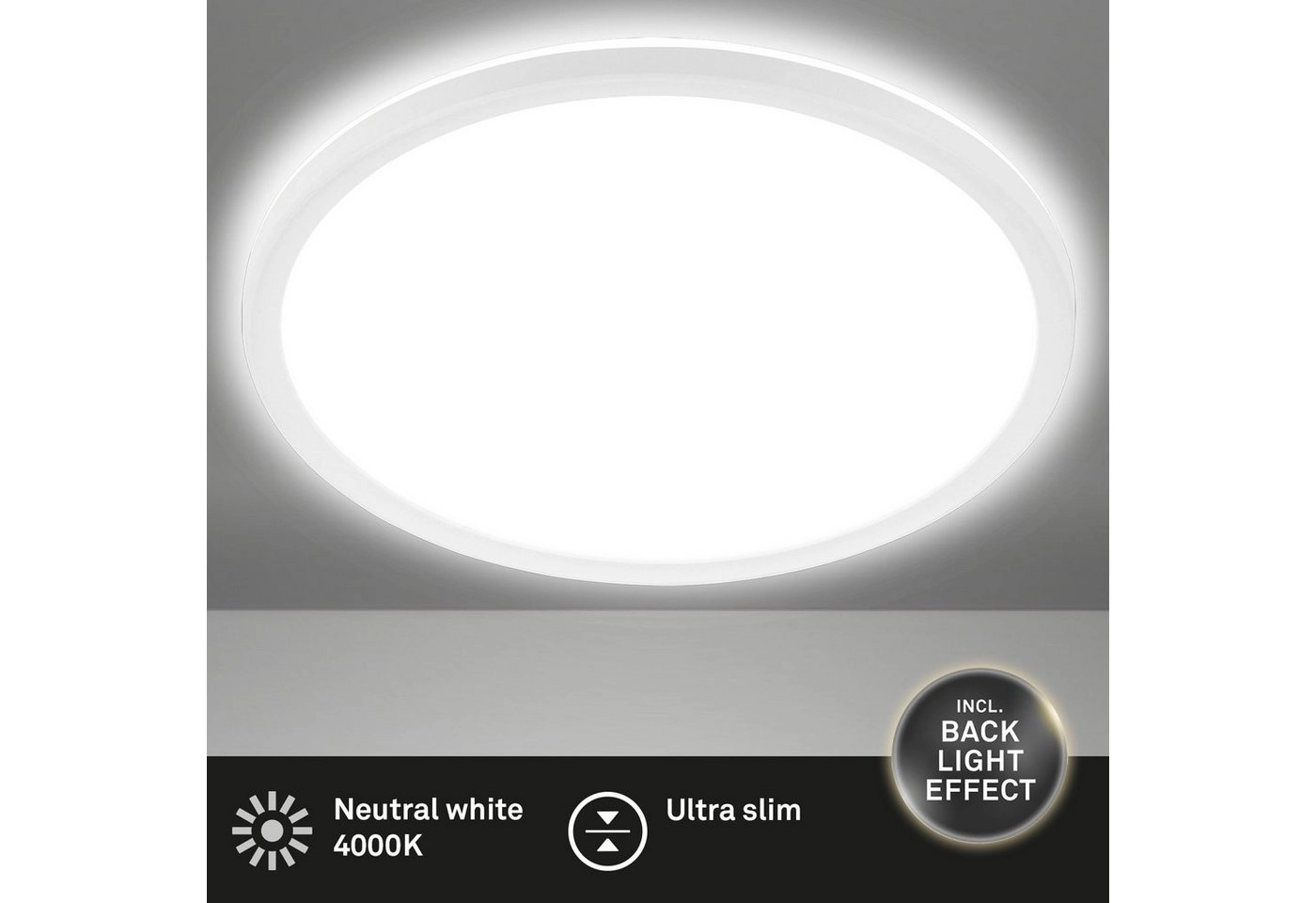 SLIM LED Panel, Ø 29,3cm, 2400 LUMEN, 18 WATT, Weiß