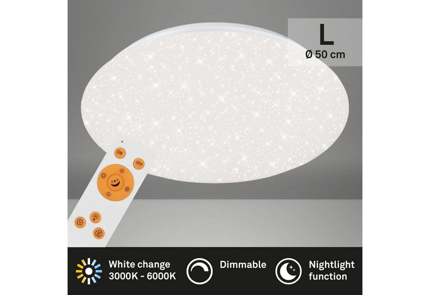 STERNENHIMMEL LED Deckenleuchte, CCT, Nachtlicht, Fernbedienung, Dimmbar