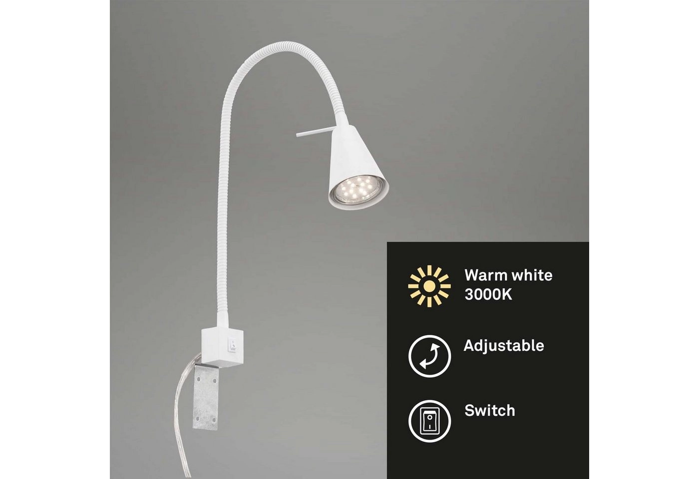 LED Wandleuchte, 40,3 cm, 5 W, Weiß