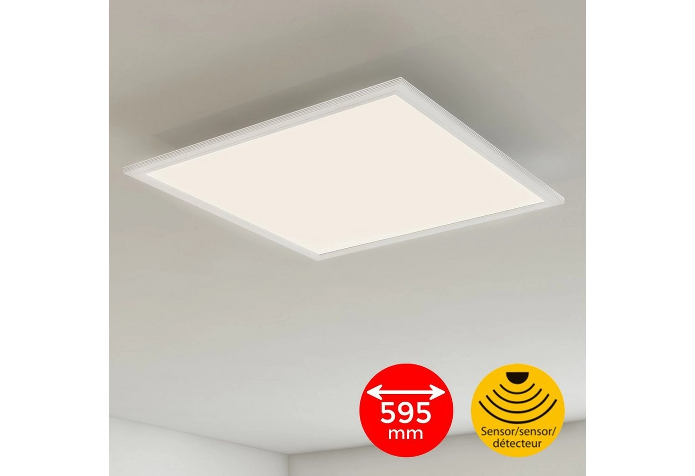 Sensor LED Panel, 59,5 cm, 4100 LUMEN, 38 WATT, Weiß