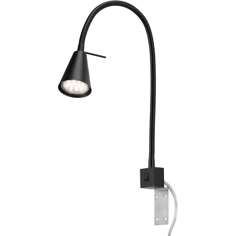 LED Wandleuchte, 40,3 cm, 5 W, Schwarz