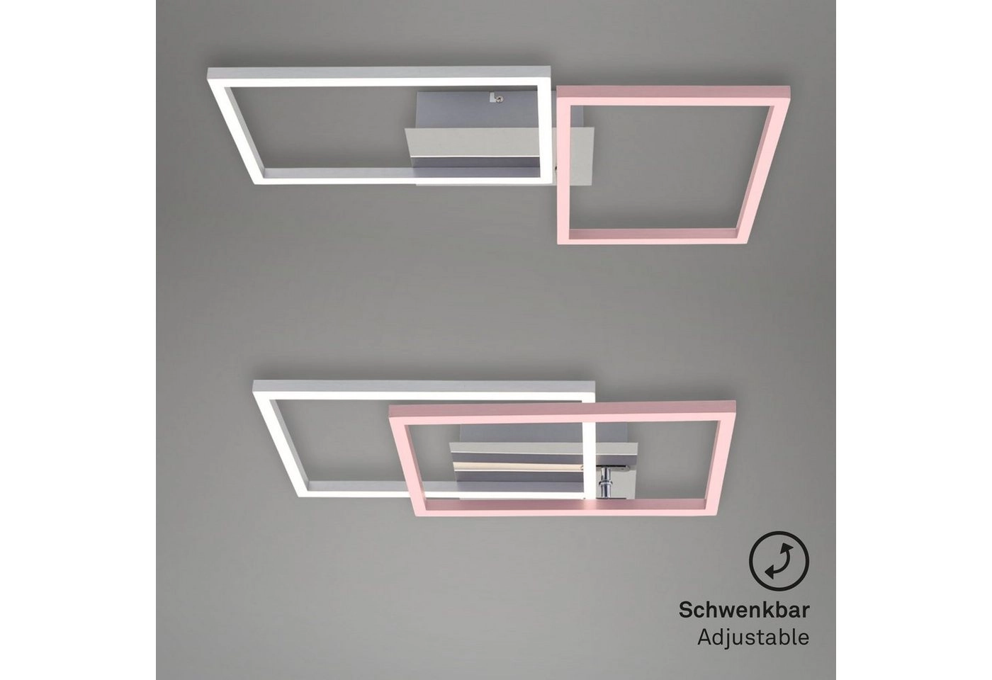 CCT LED Deckenleuchte, 50 cm, 3300 LM, 30 W, Alu-Chrom