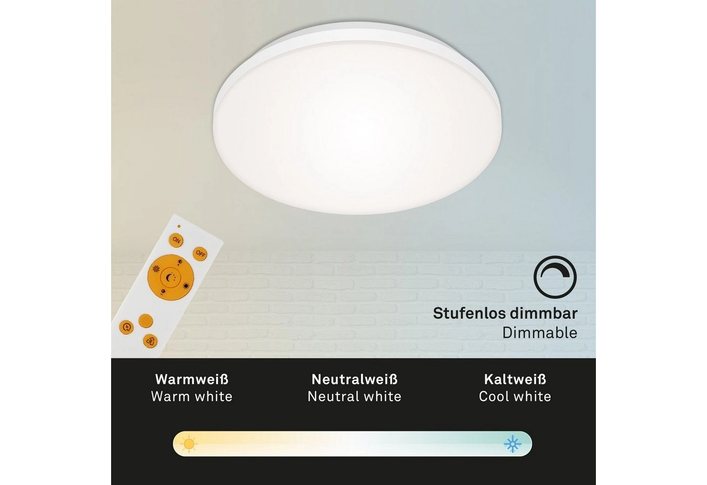 FRAMELESS LED Panel, Ø 30 cm, 1600 LUMEN, 12 WATT, Weiß