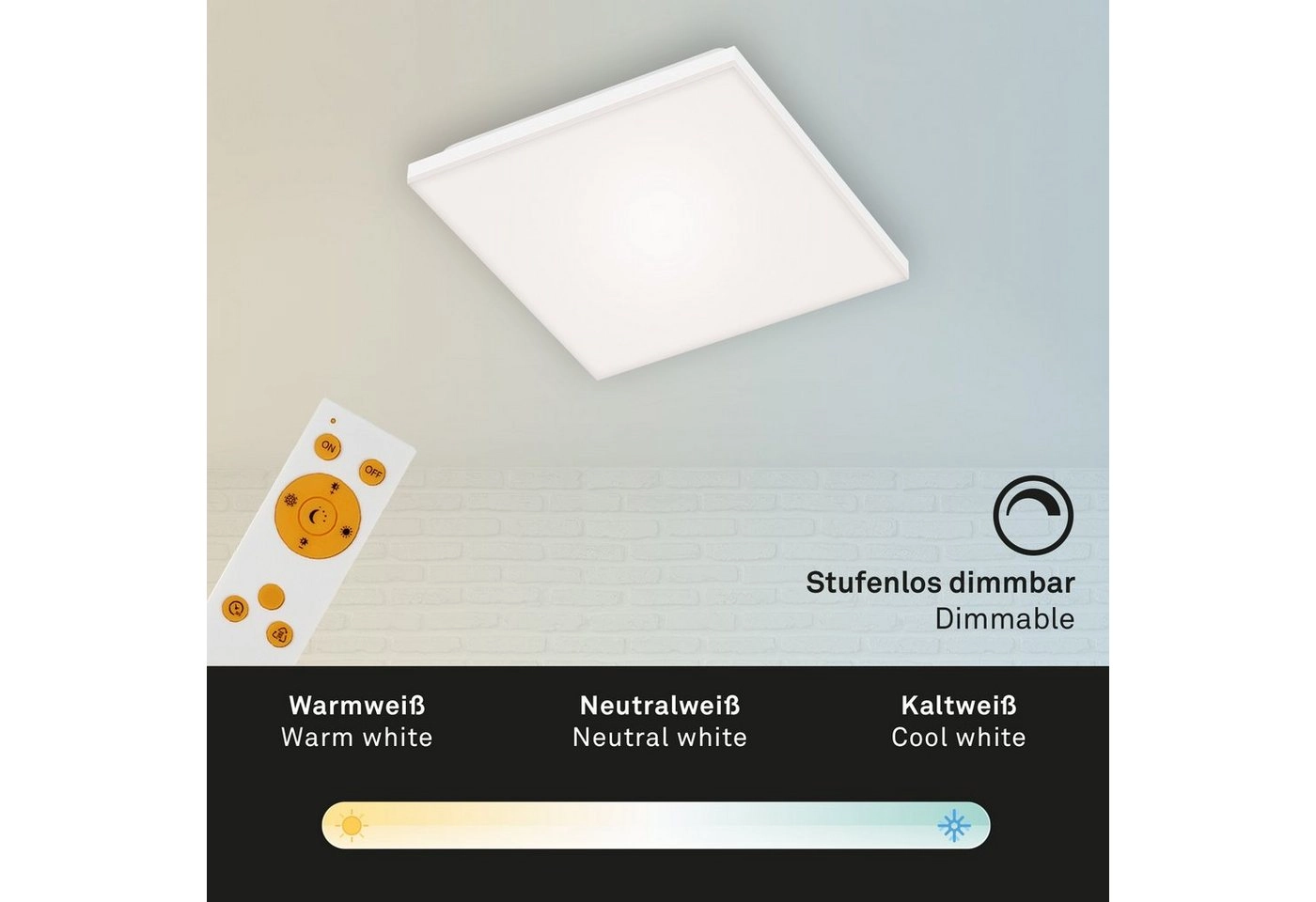 FRAMELESS LED Panel, 29,5 cm, 1600 LUMEN, 12 WATT, Weiß