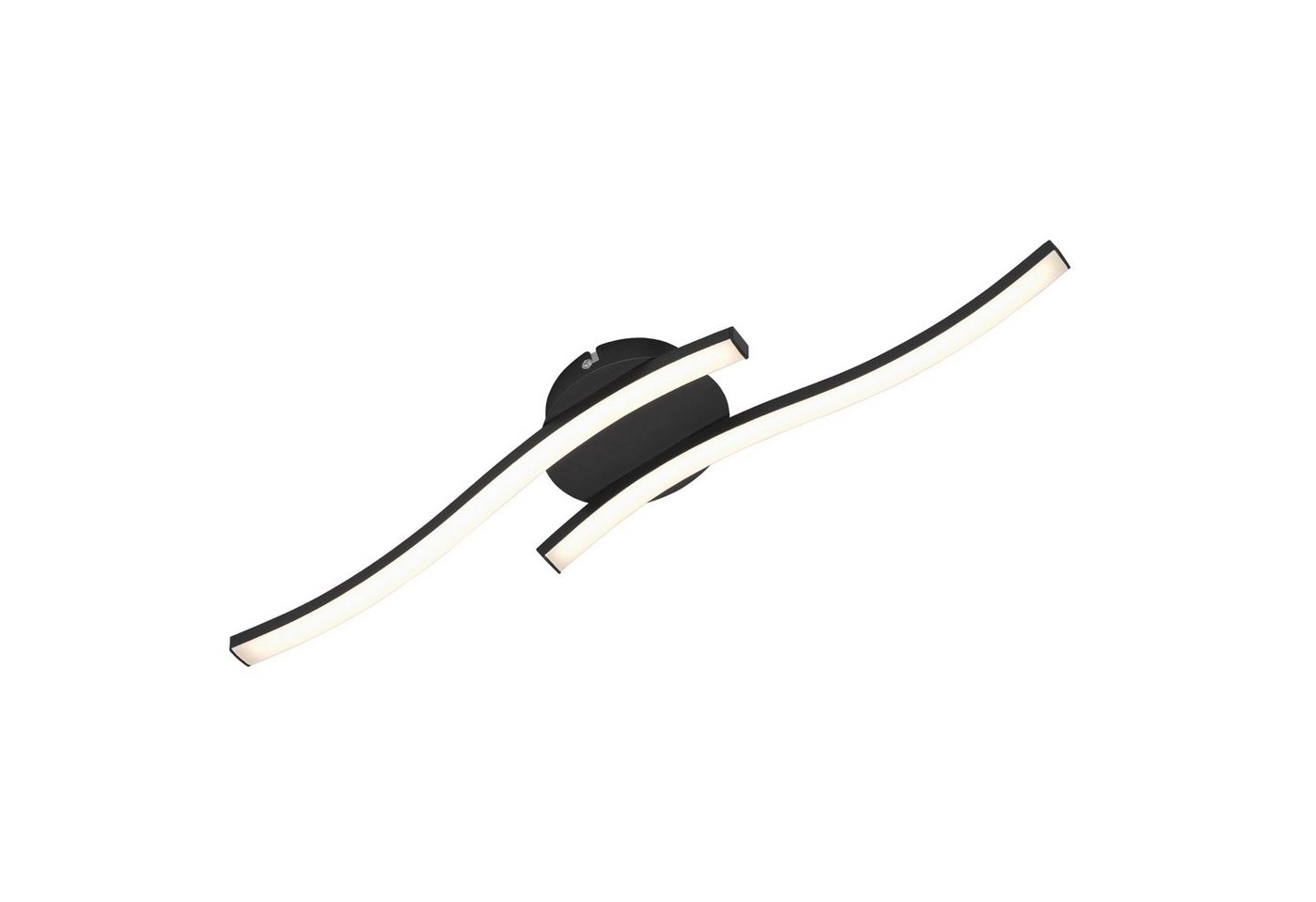 LED Wand- und Deckenleuchte, 55,5 cm, 12 W, Schwarz