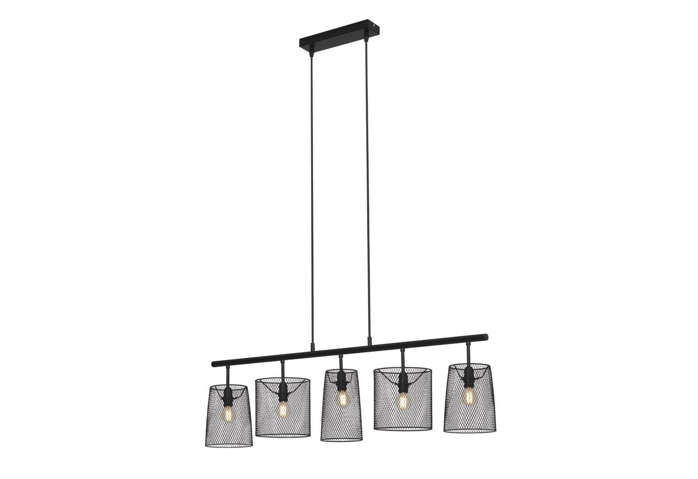 Pendelleuchte, 96 cm, max. 40 W, Schwarz