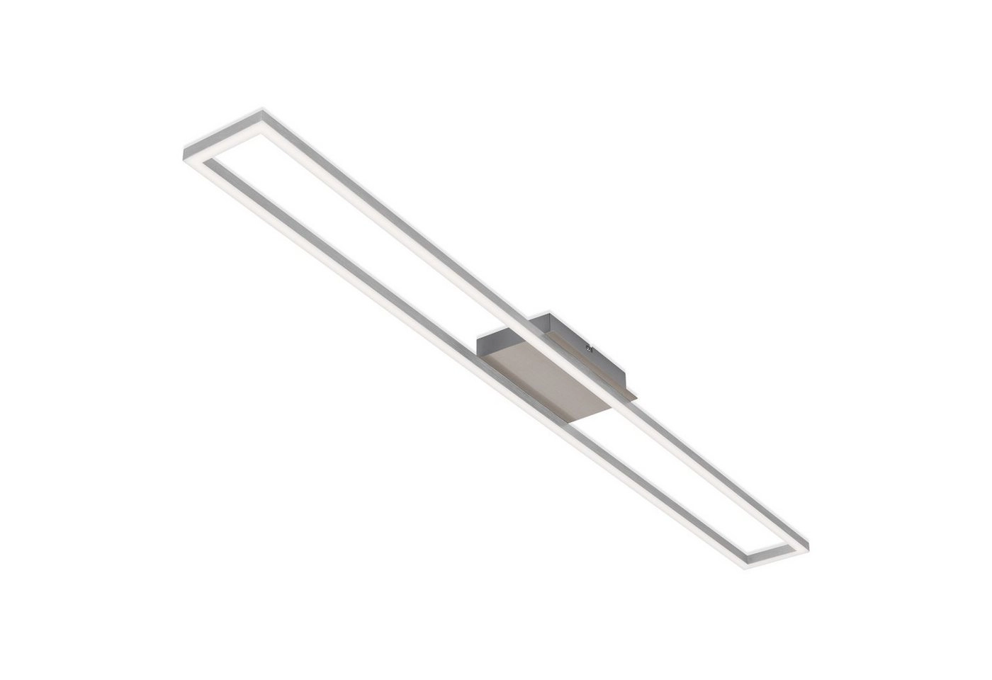 LED Deckenleuchte, 110 cm, 1800 LM, 20 W, Matt-Nickel