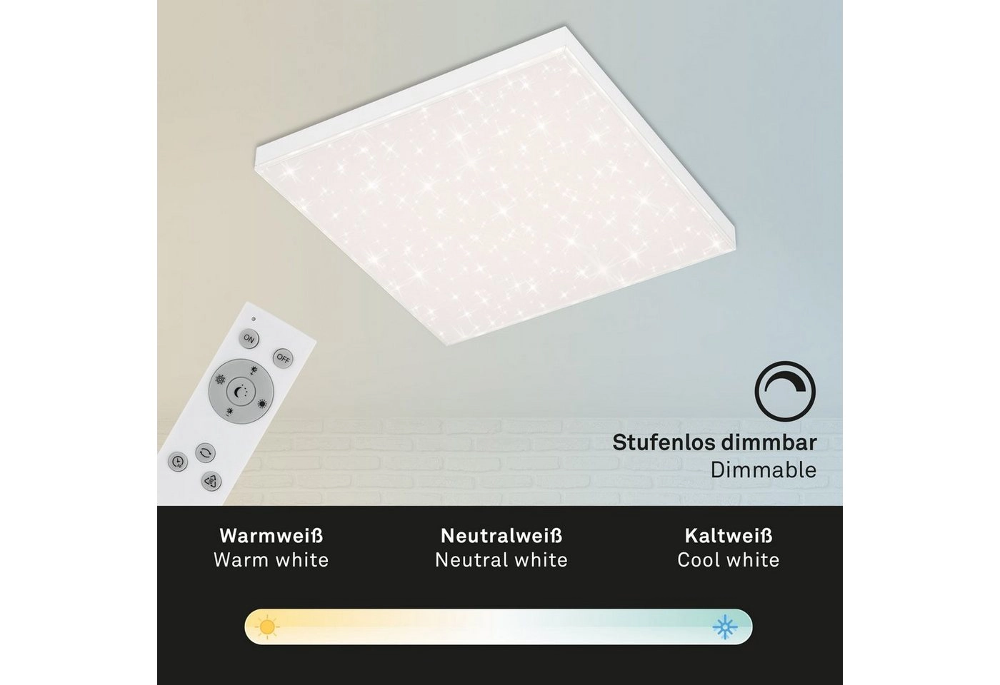 CCT LED Panel, 45 cm, 24 W, Weiß