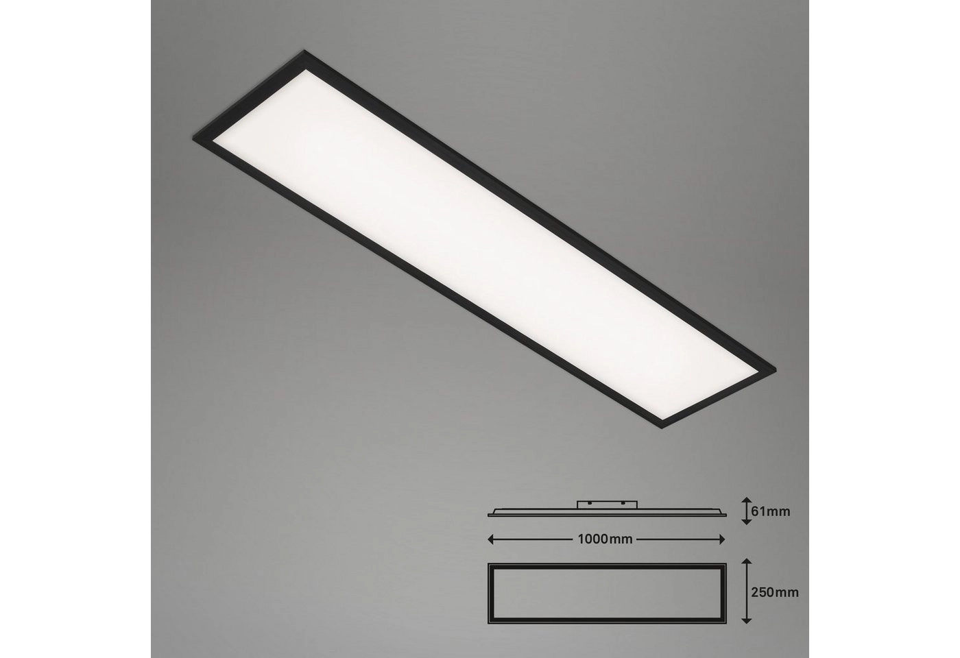SLIM LED Panel, 100 cm, 22 W, Schwarz