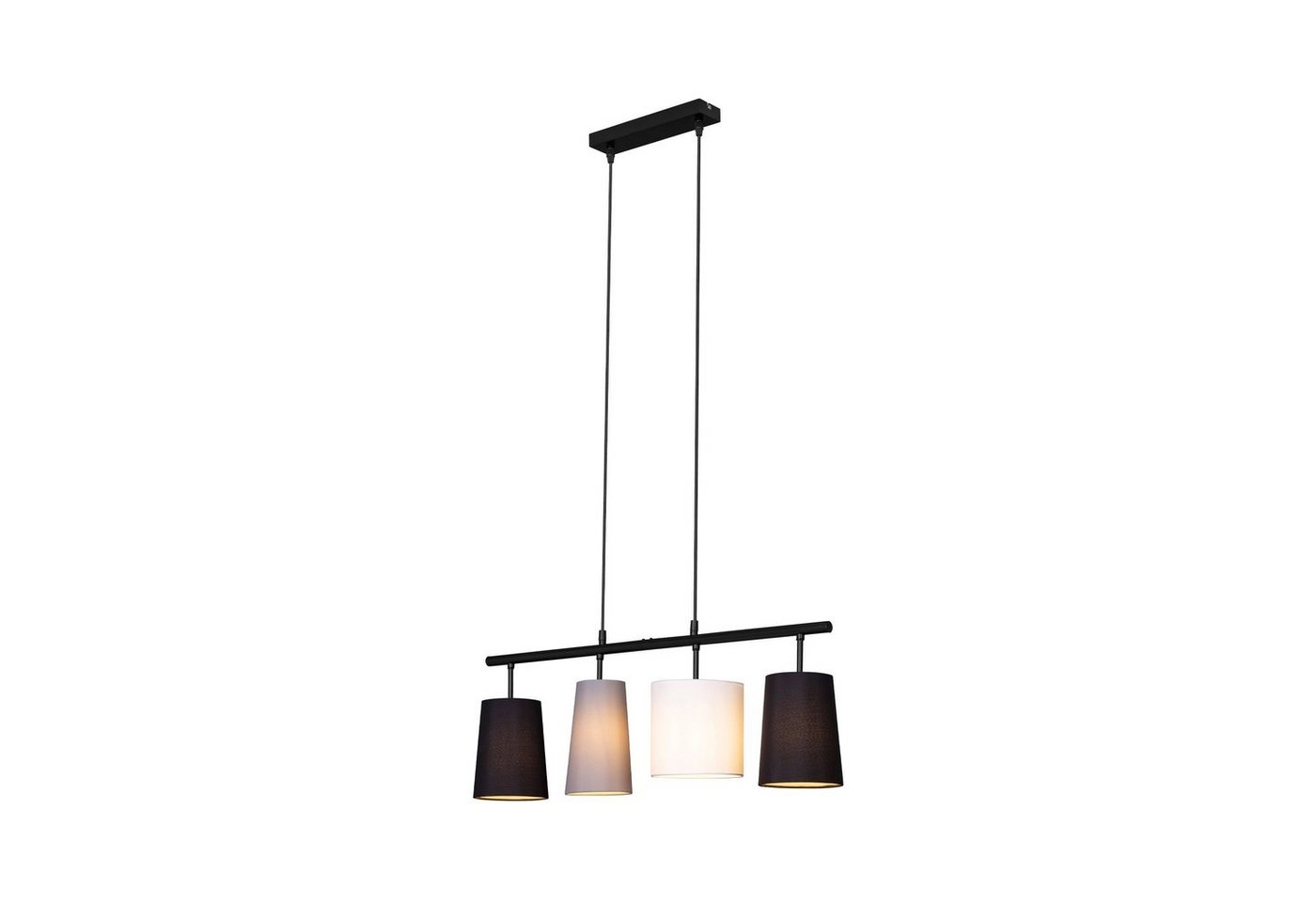 Pendelleuchte, 74 cm, max. 40 W, Schwarz