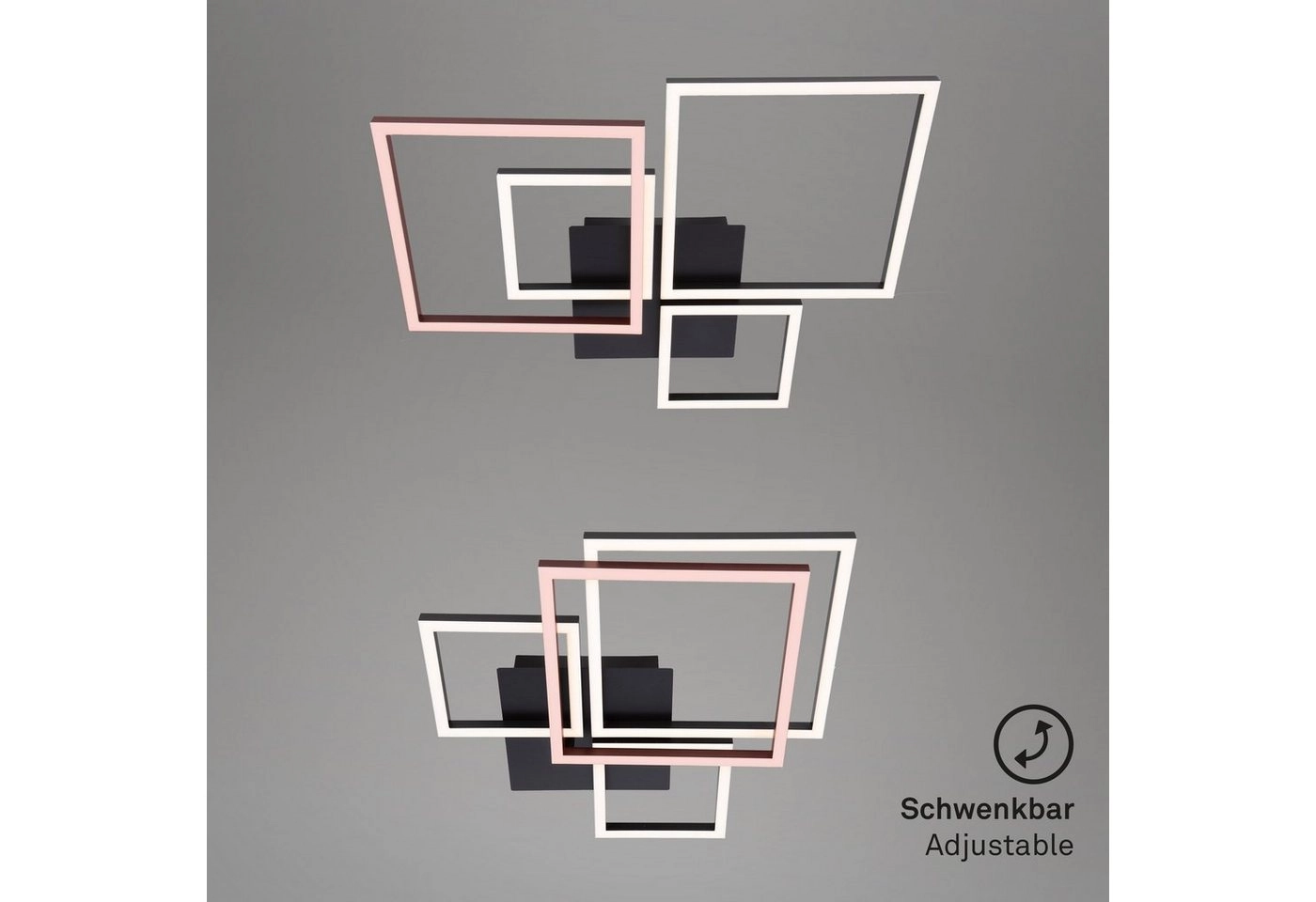 LED Deckenleuchte, 75 cm, 48 W, Schwarz