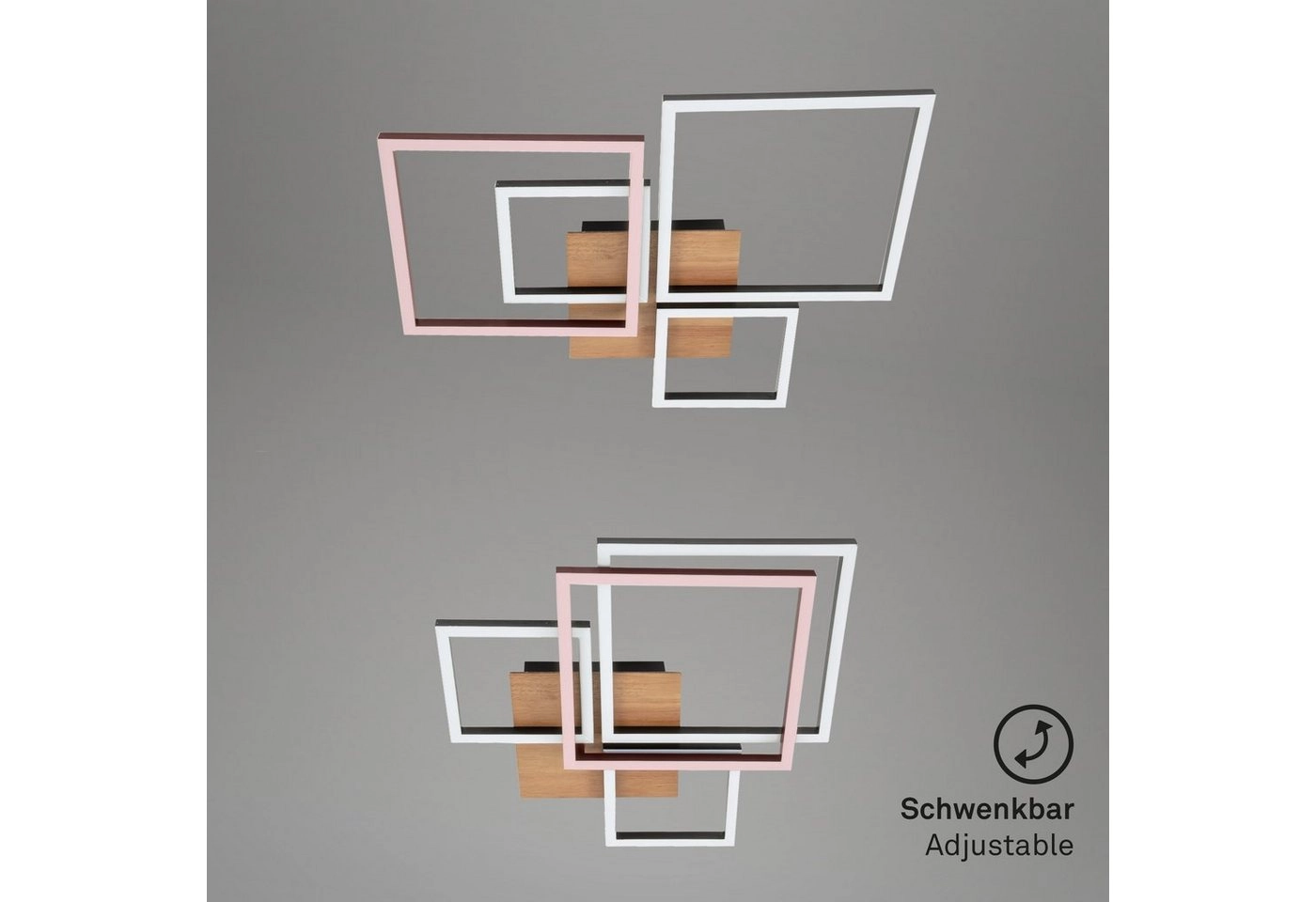 LED Deckenleuchte, 75 cm, 44 W, Schwarz