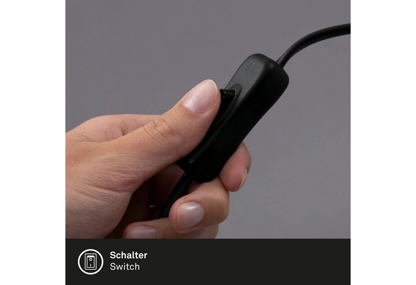 Tischleuchte, Ø 17,5 cm, max. 25 W, Schwarz