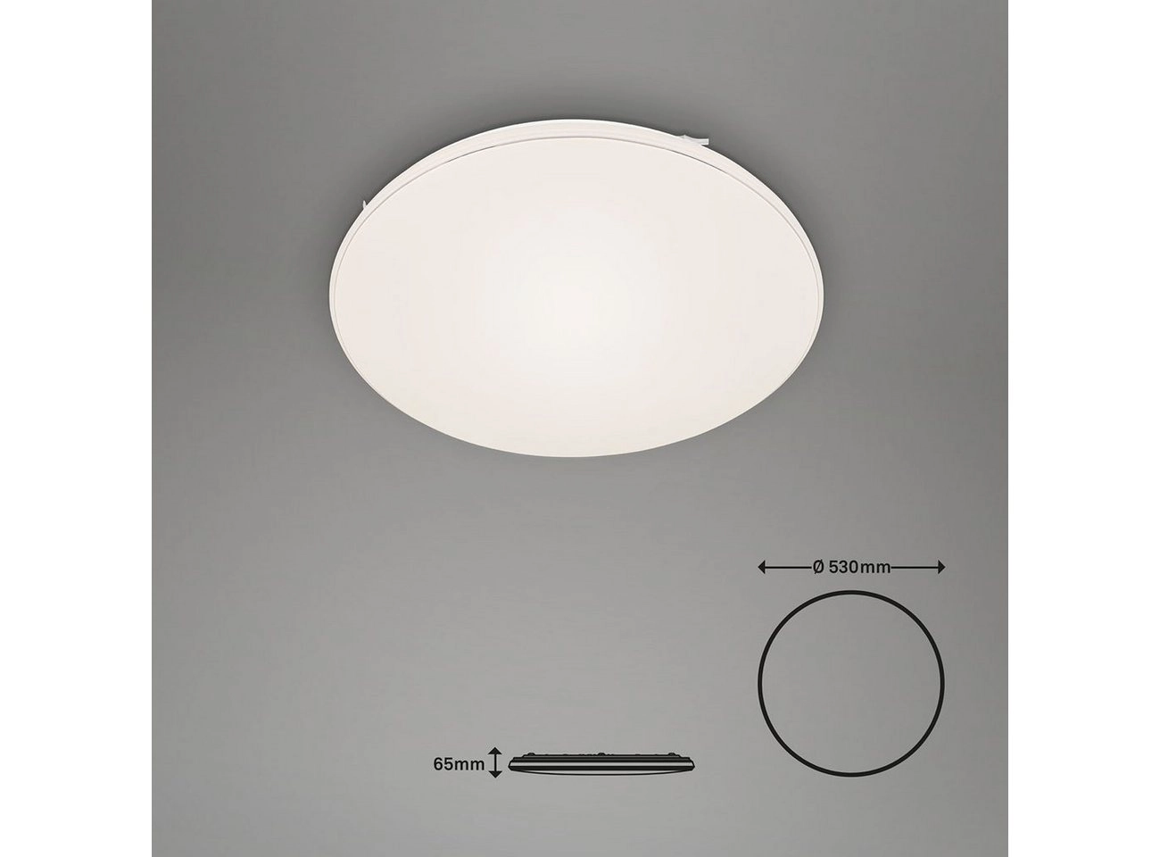LED Deckenleuchte, Ø 53 cm, 48 W, Weiß