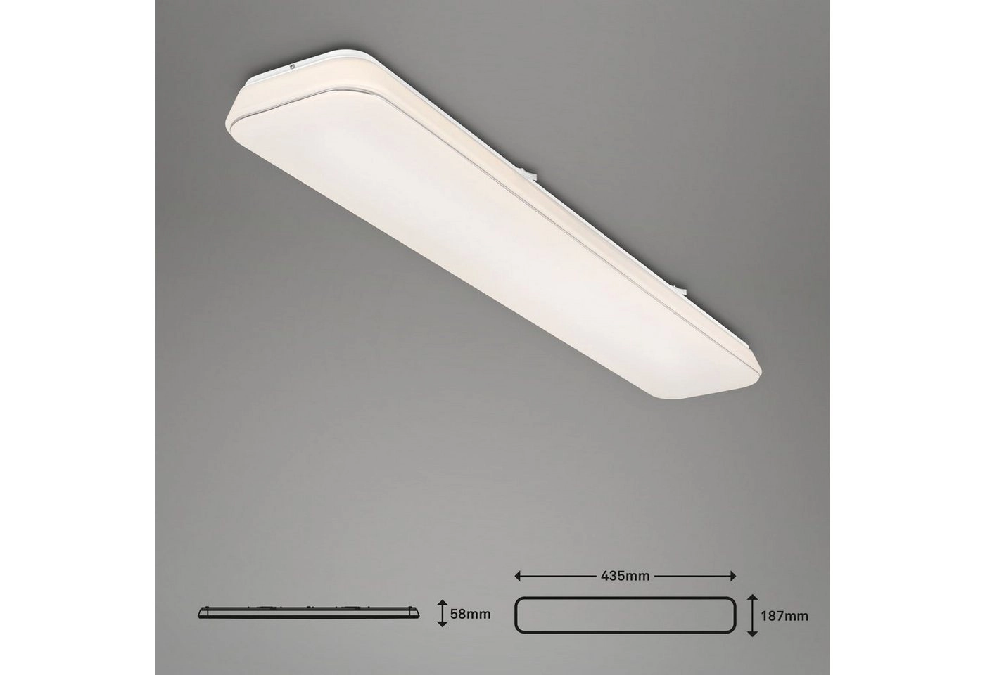 LED Deckenleuchte, 115,7 cm, 48 W, Weiß