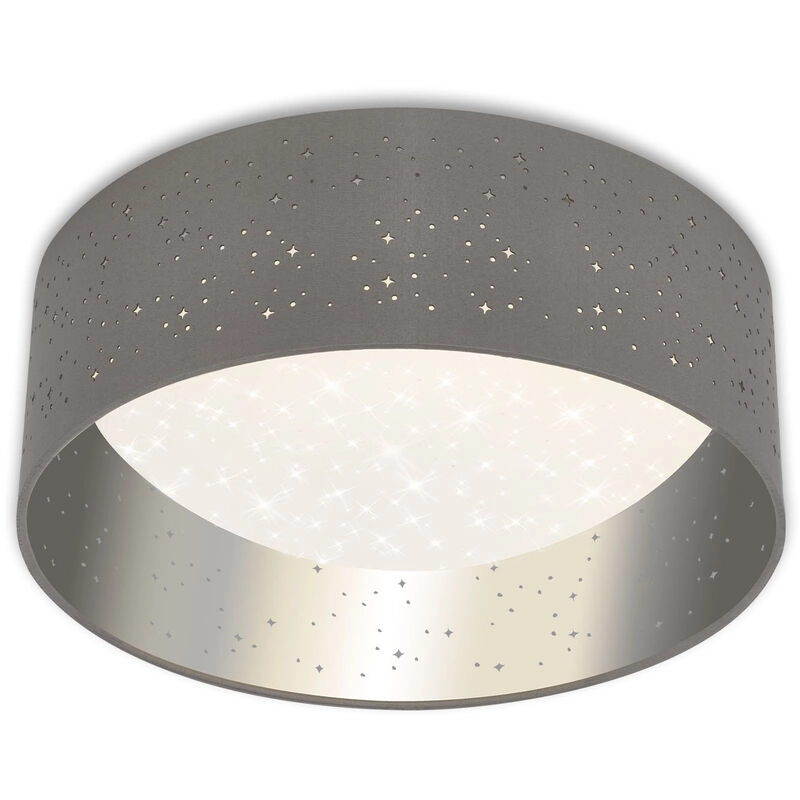 STERNENHIMMEL LED Deckenleuchte, Ø 32 cm, 12 W, Grau-Silber