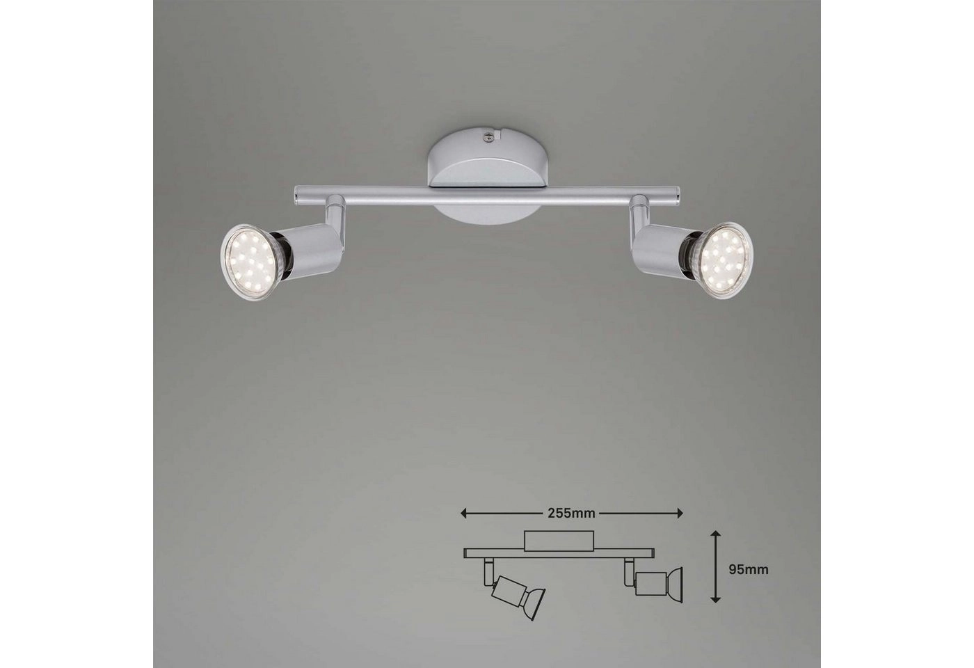 LED Spot Deckenleuchte, 25,5 cm, 6 W, Titan