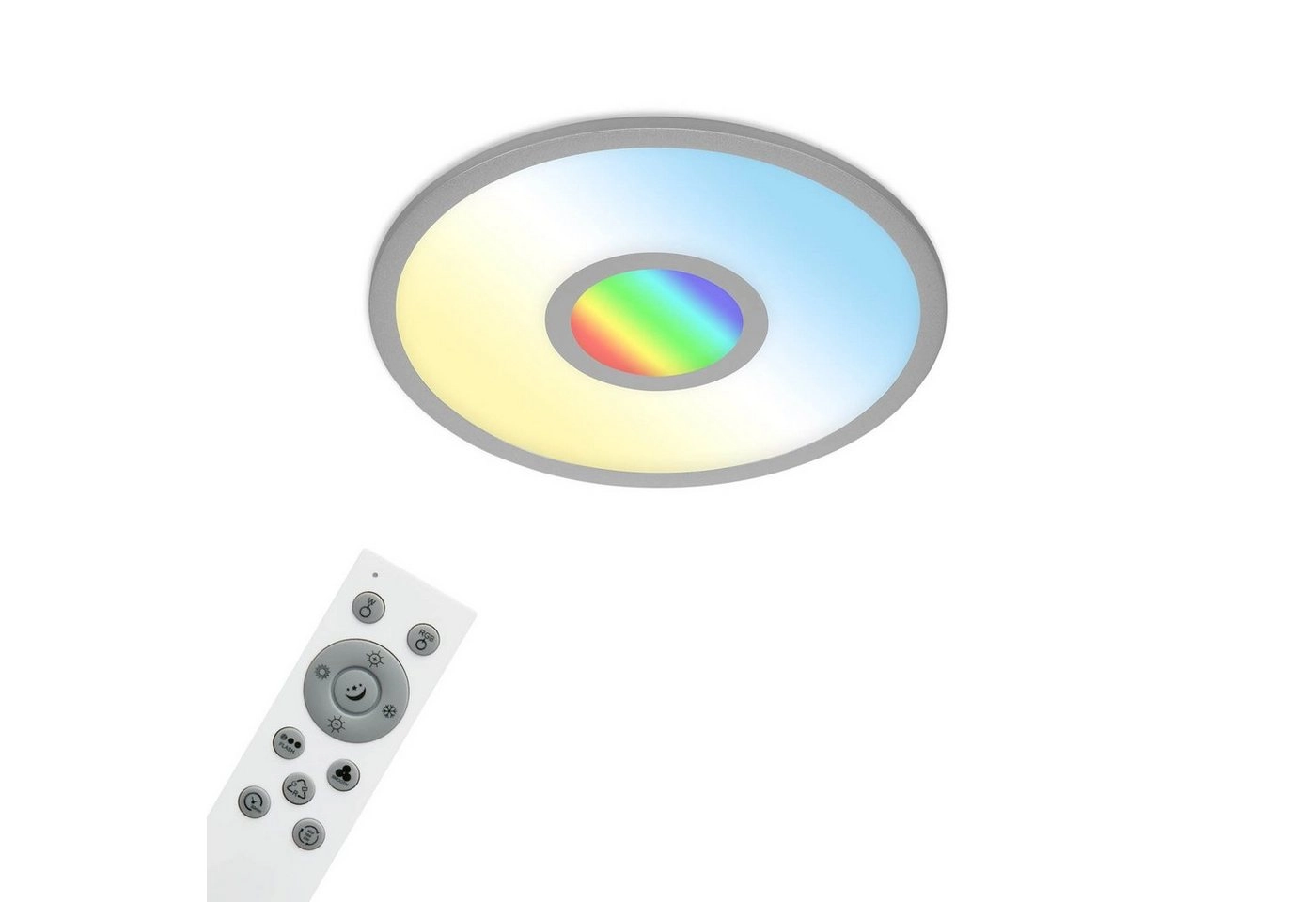 CCT LED Panel, RGB Centerlight, Ø 45 cm, 24 W, 2400 lm, Silber