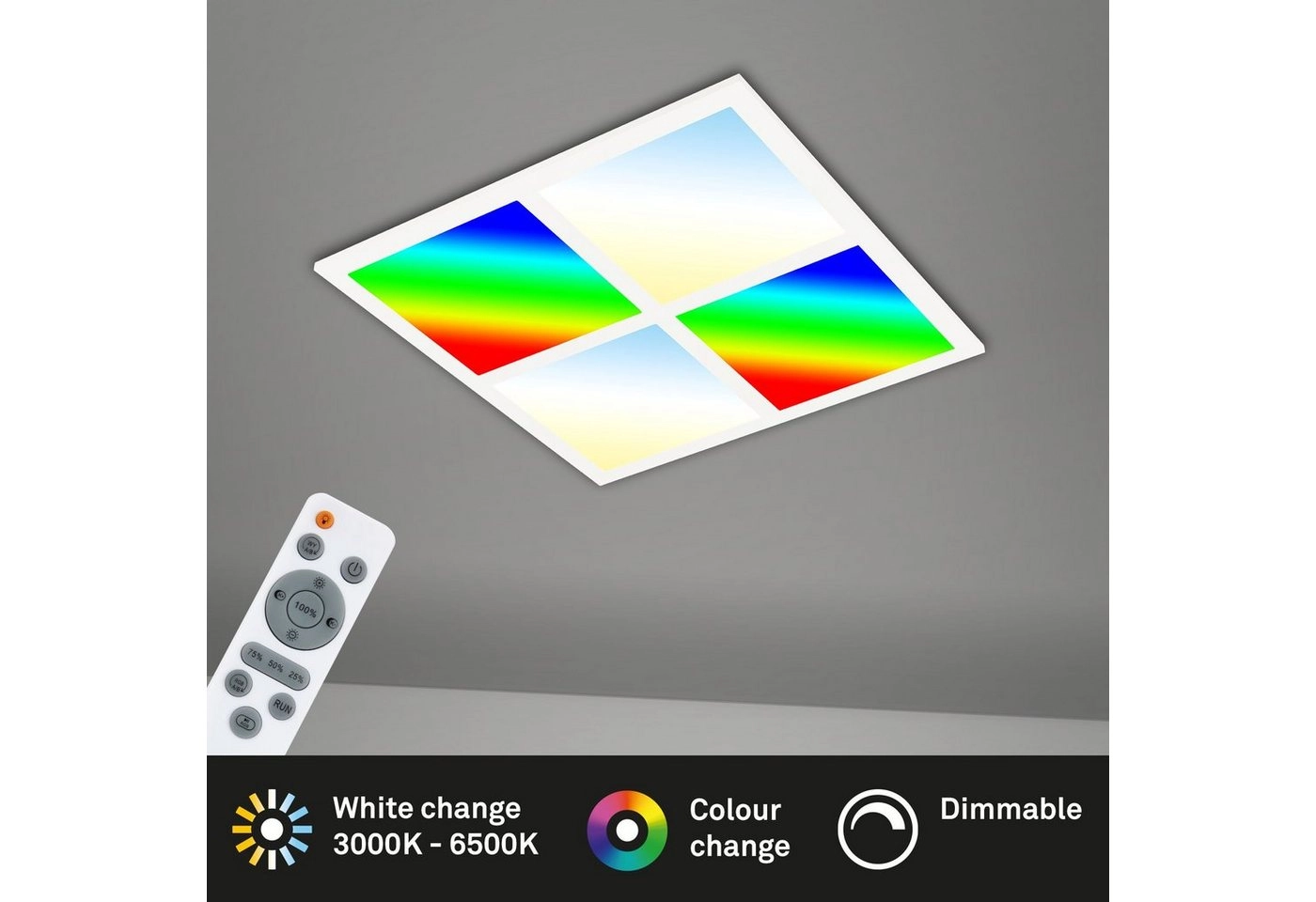 Multi RGB CCT Led-Panel, 44,5 cm, LED-Platine, 24 W, 2400 lm, weiß