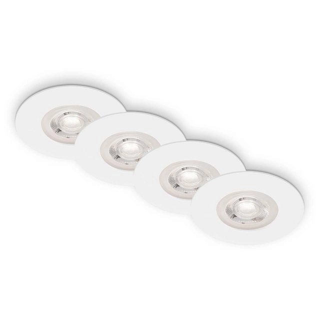 LED Einbauleuchten, Ø9 cm, 4x LED, 4,9 W, 480 lm, weiß