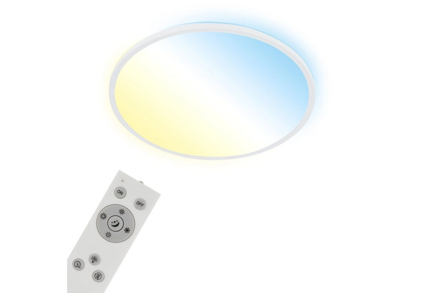 Ultraflaches CCT LED Panel, Ø48 cm, 1x LED, 31 W, 3500 lm, weiß