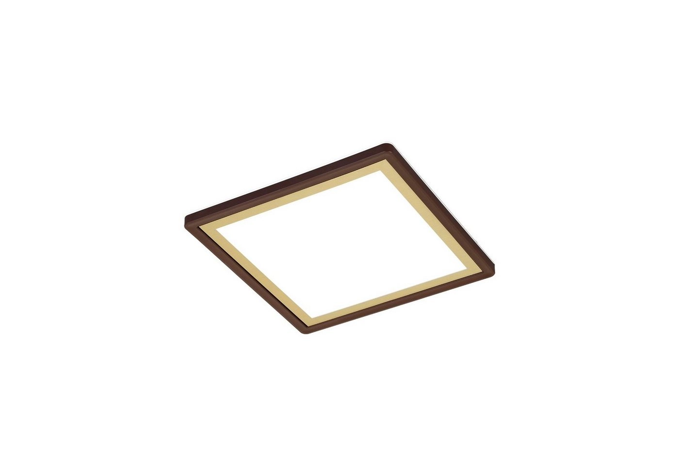 Ultraflaches LED Panel mit LED Backlight, 48 cm, 1x LED, 18 W, 2400 lm, braun-gold