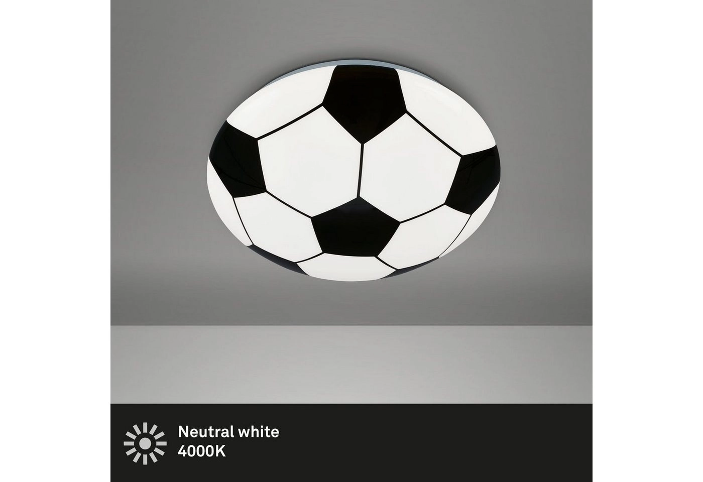 LED Deckenleuchte, Ø 27,5  cm, LED-Platine, 12 W, 1300 lm, weiß-schwarz
