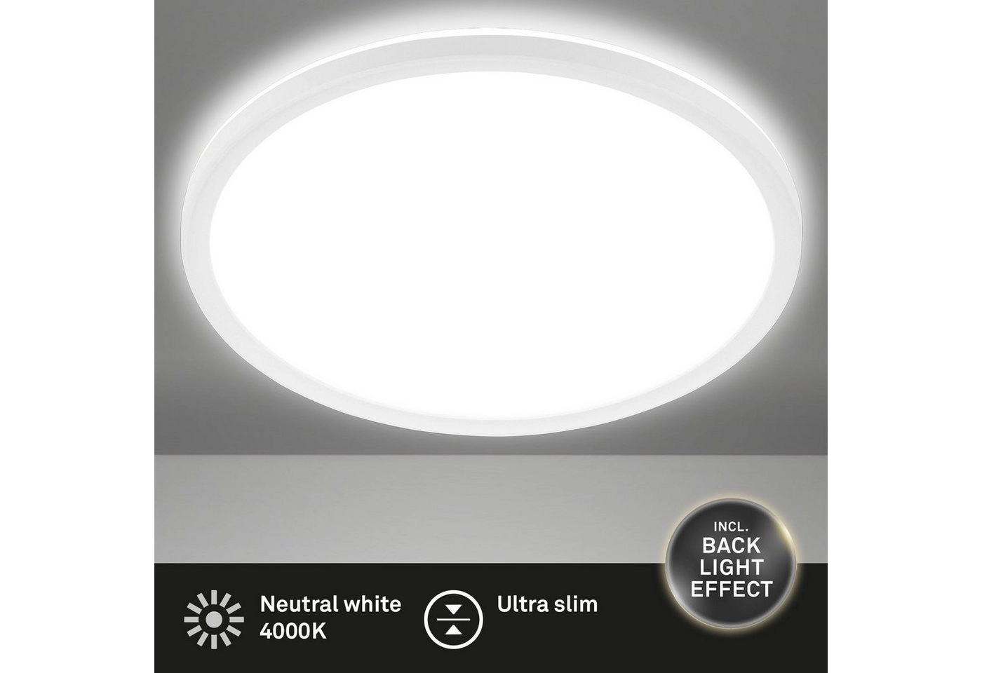 SLIM LED Panel, Ø 48 cm, 30 W, Weiß