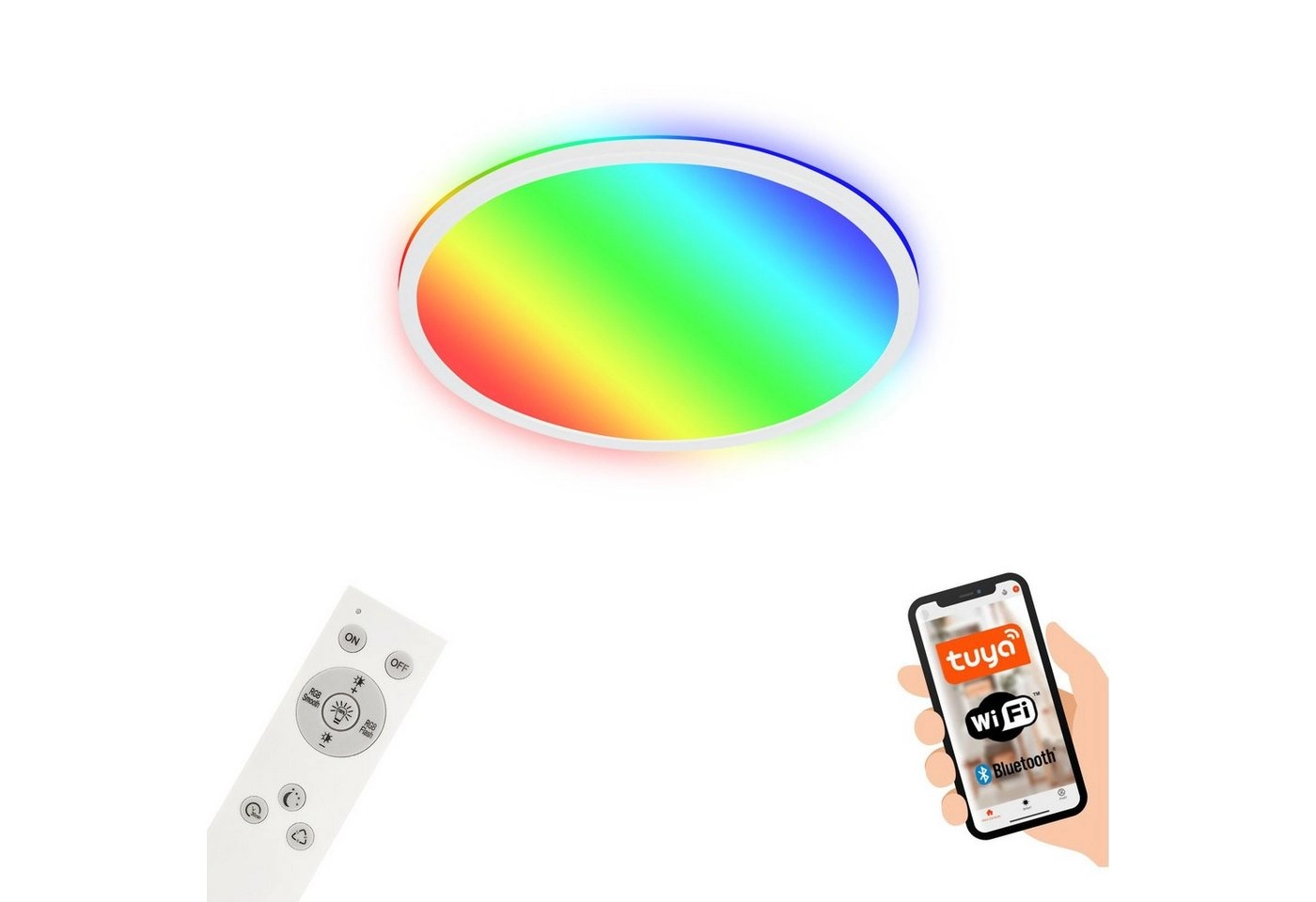 B smart RGB/W-LED Panel, Ø 42 cm, LED-Platine, 22 W, 2700 lm, weiß