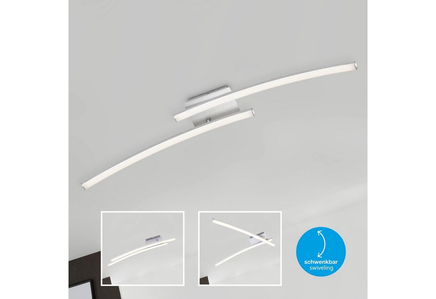 LED Wand- und Deckenleuchte, 78 cm, 18 W, Alu