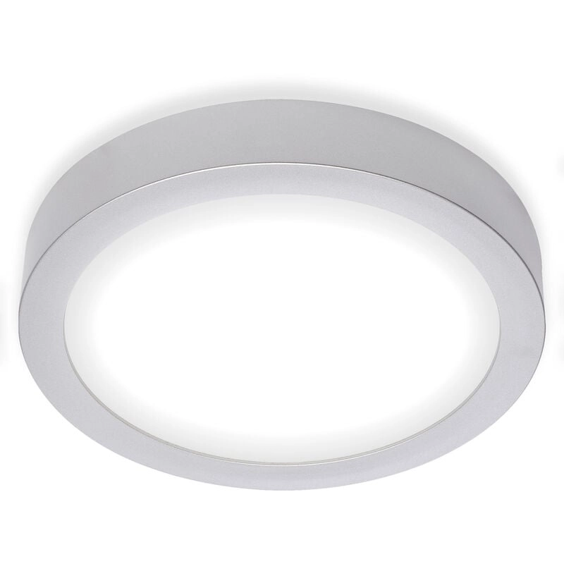 LED Deckenleuchte, Ø 22,5 cm, 16,5 W, Chrom-Matt