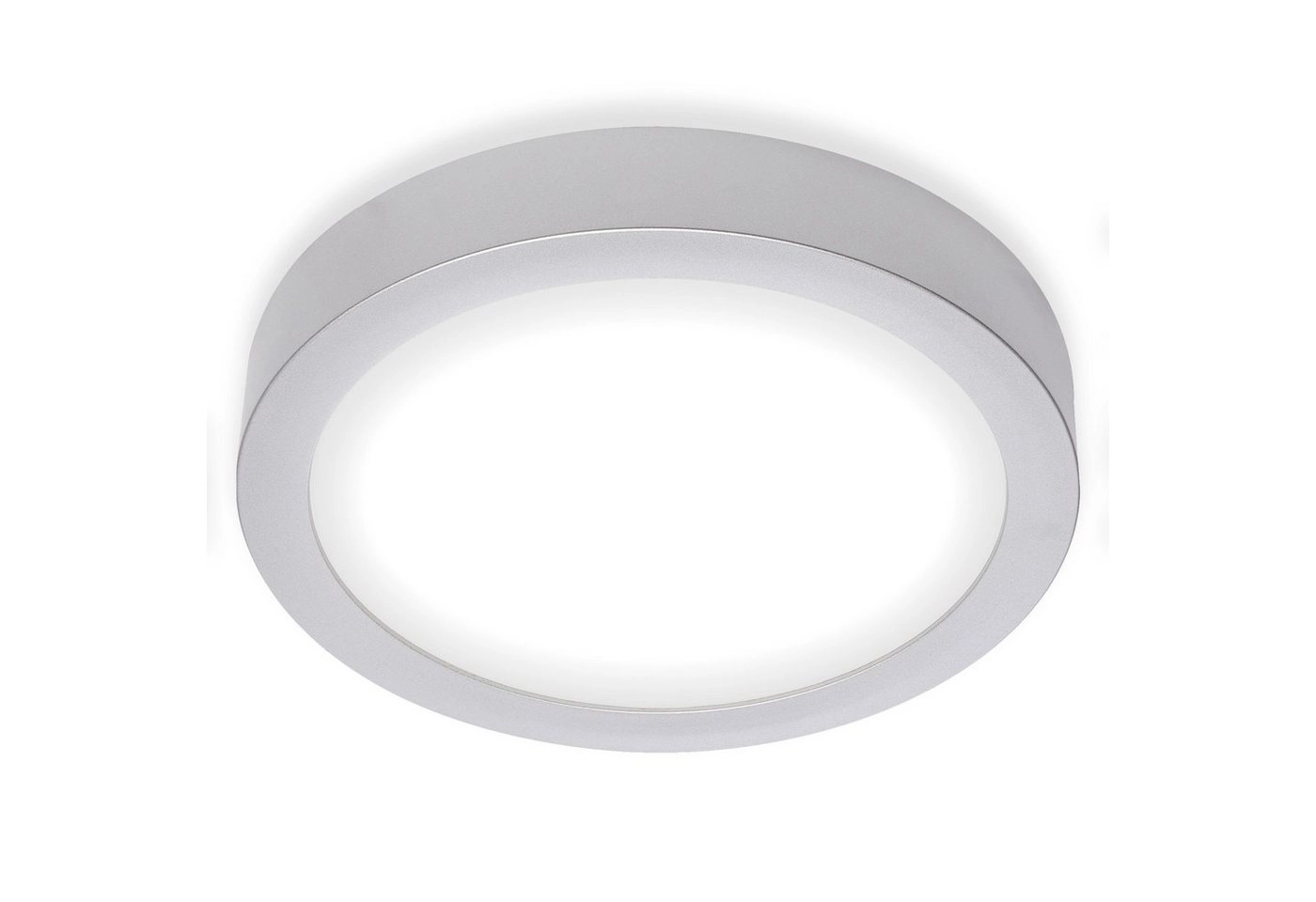 LED Deckenleuchte, Ø 22,5 cm, 16,5 W, Chrom-Matt