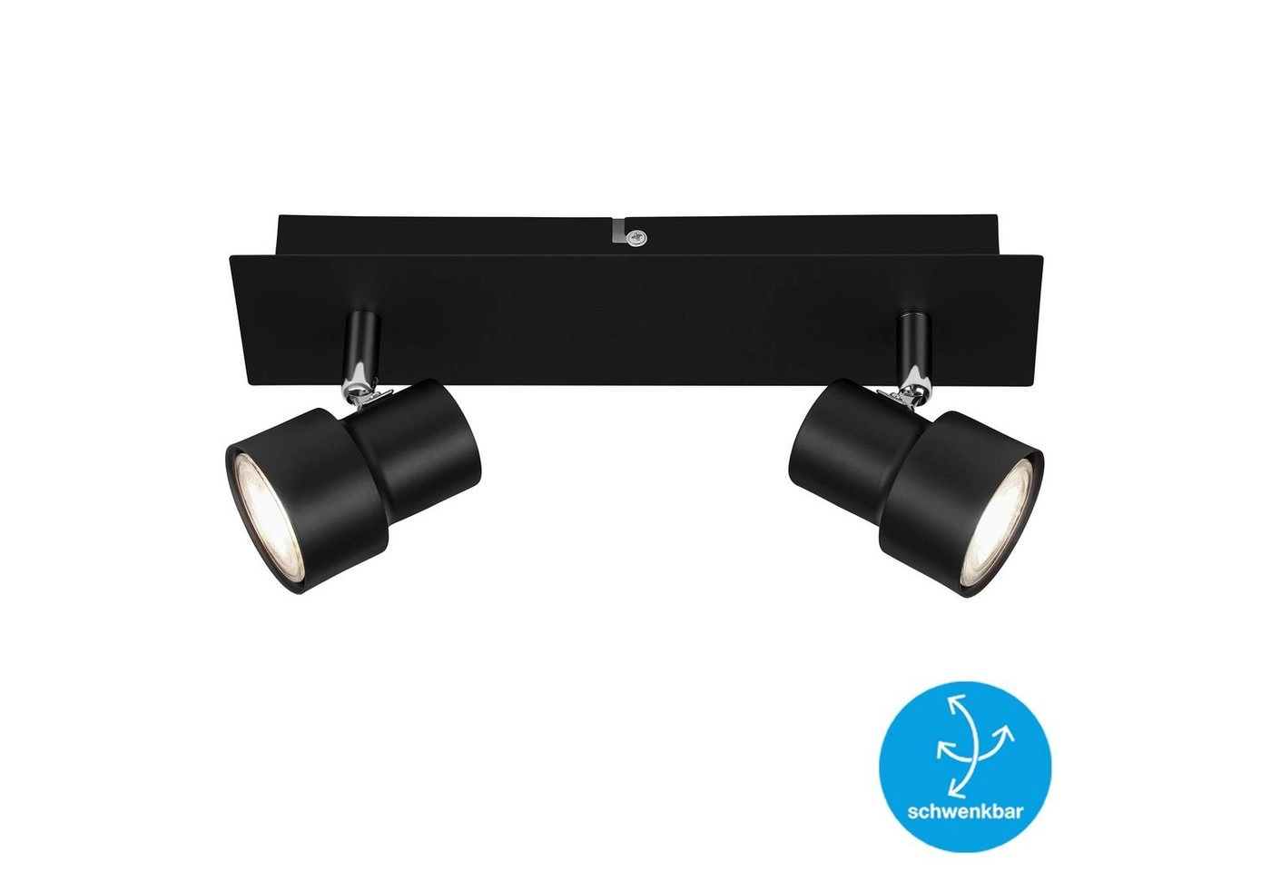 LED Spot Deckenleuchte, 29 cm, 10 W, Schwarz