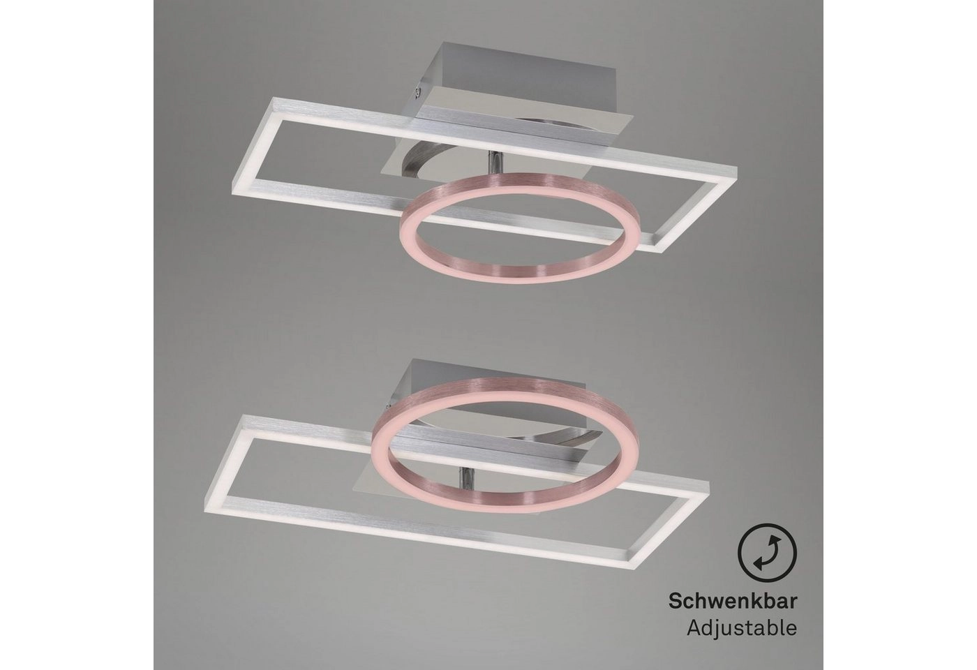 LED Deckenleuchte, 31 cm, 19,6 W, Alu-Chrom