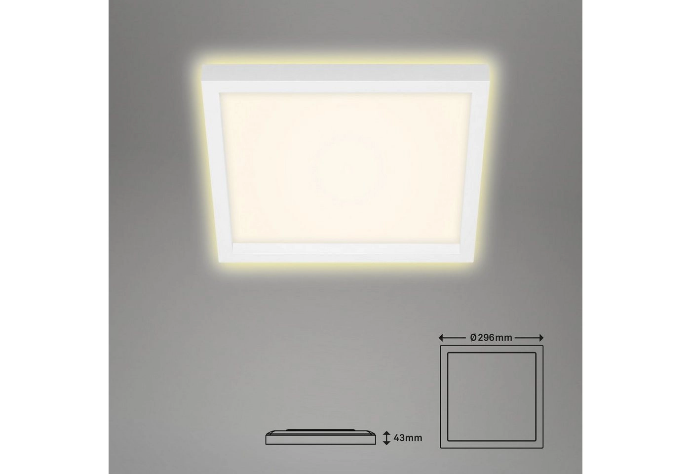 LED Deckenleuchte, 29,3 cm, 18 W, Weiß