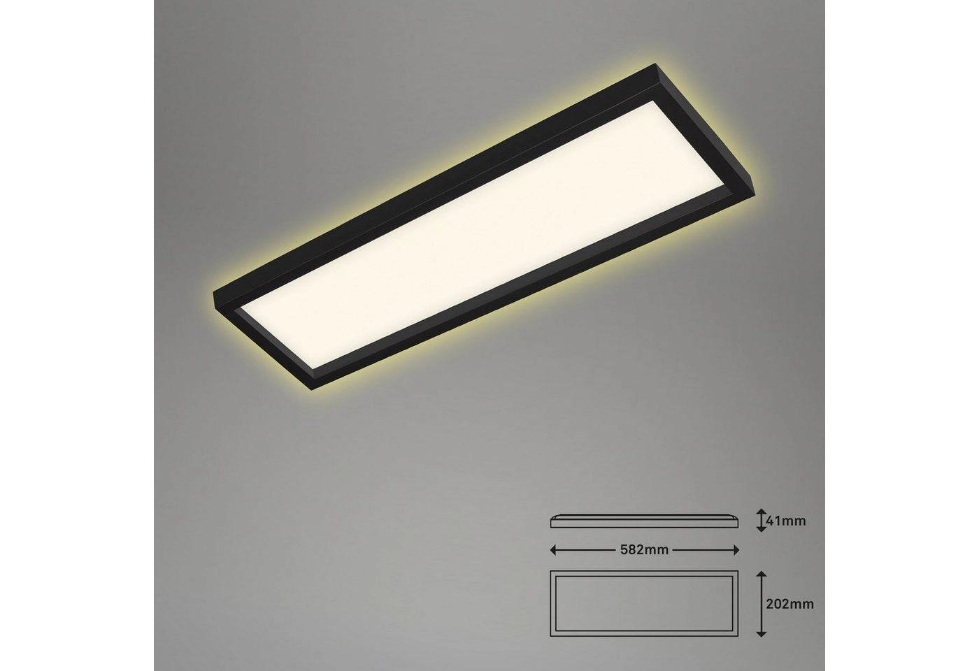 LED Panel, 58,2 cm, 3000 LUMEN, 22 WATT, Schwarz