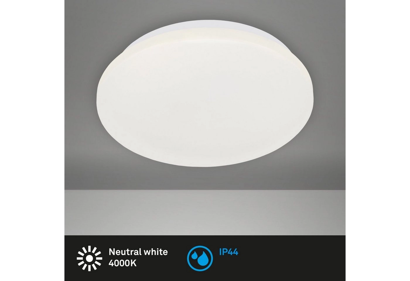 LED Deckenleuchte, Ø 28,8 cm, 12 W, Weiß