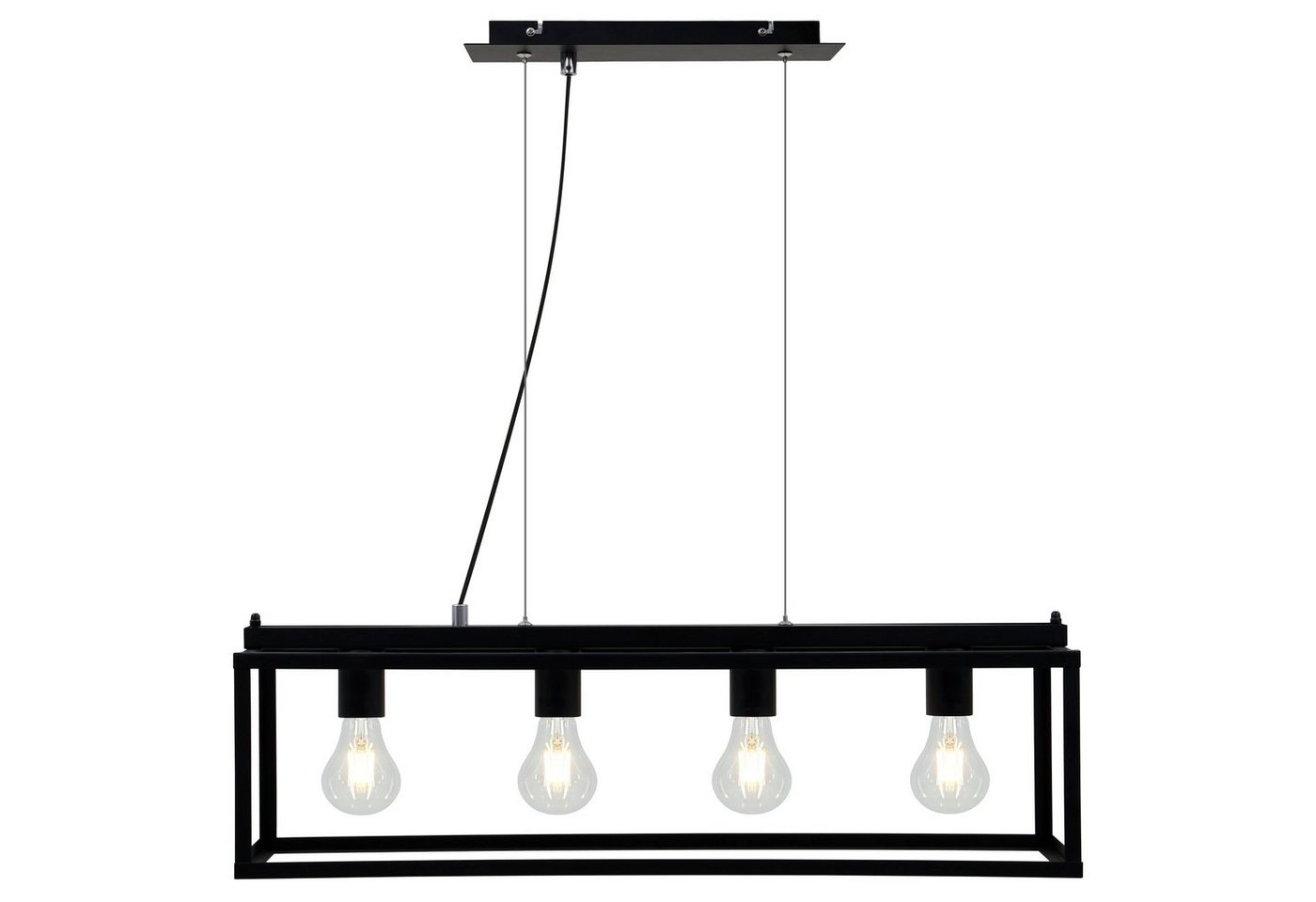 Pendelleuchte, 75 cm, max. 40 W, Schwarz