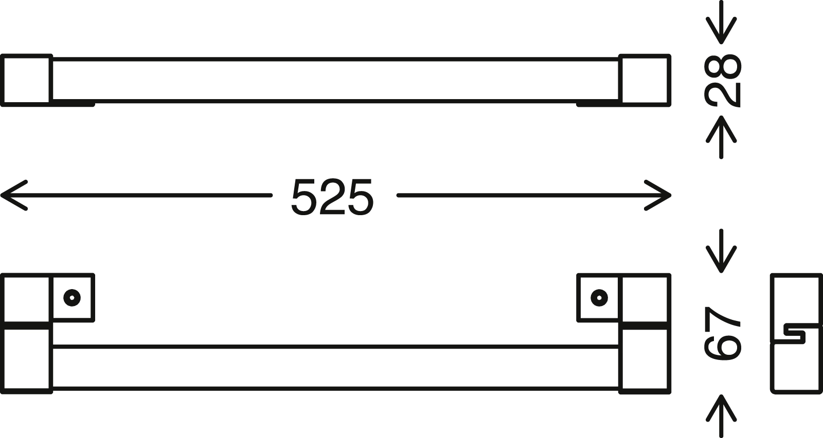 LED Spiegelleuchte, 52,5 cm, 10 W, Chrom